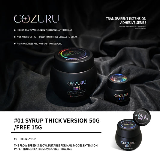 COZURU Transparent Builder Gel – Non-Yellowing UV/LED Extension Gel