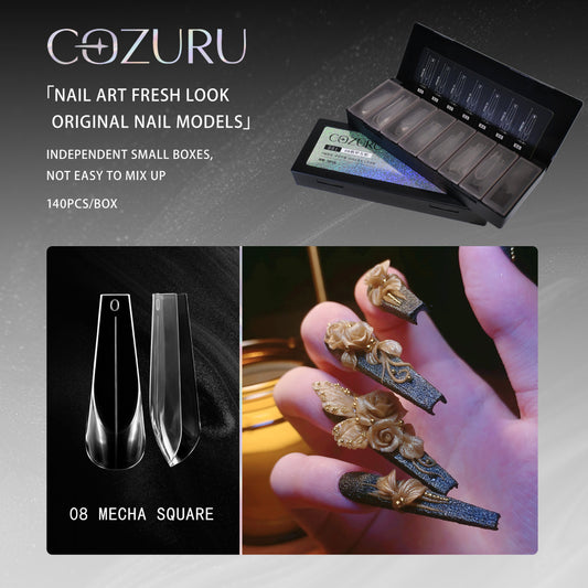 COZURU Dual Forms Gamer Square Nail Tips – Shape #08