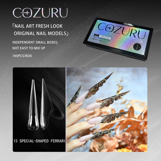 COZURU Dual Forms Irregular Ferrari Nail Tips – Shape #13