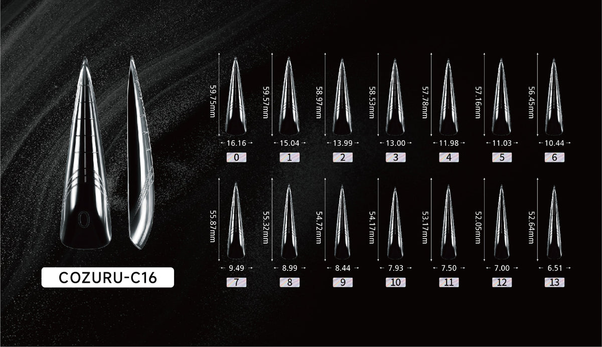 COZURU Extra Long Stiletto Dual Forms - C16
