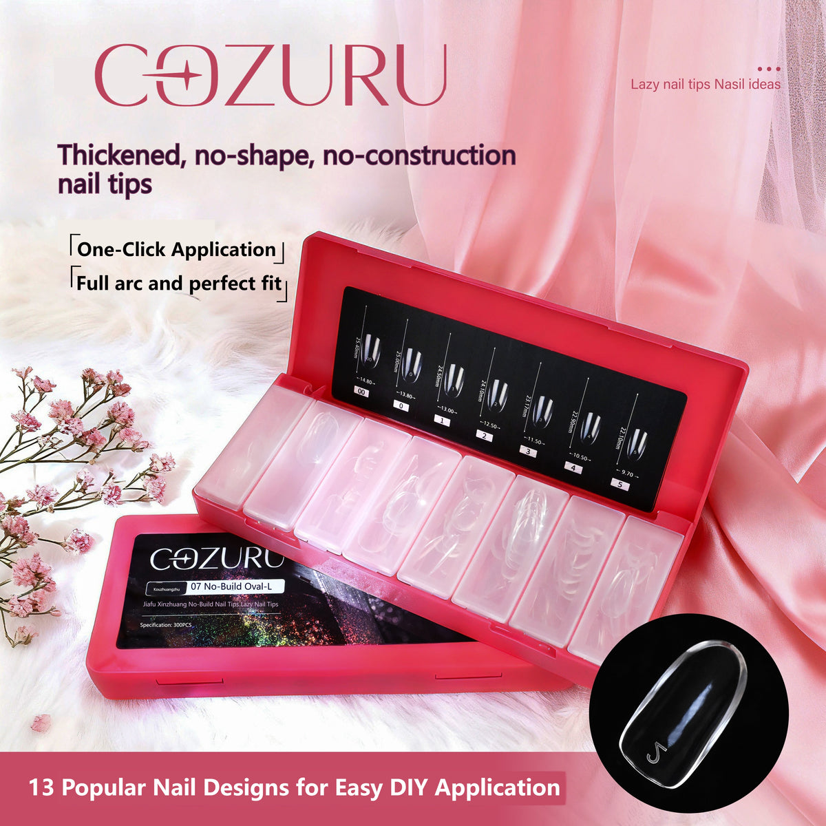 【COZURU】Pre‑built apex nail tips